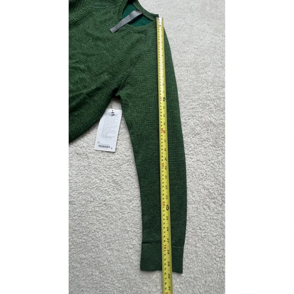 $148 NWT Lululemon Engineered Warmth Long Sleeve Crew Rainforest Green XS